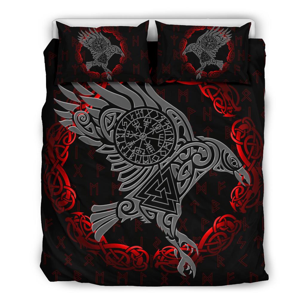 Viking Bedding Set The Raven Of Odin Tattoo Ver01