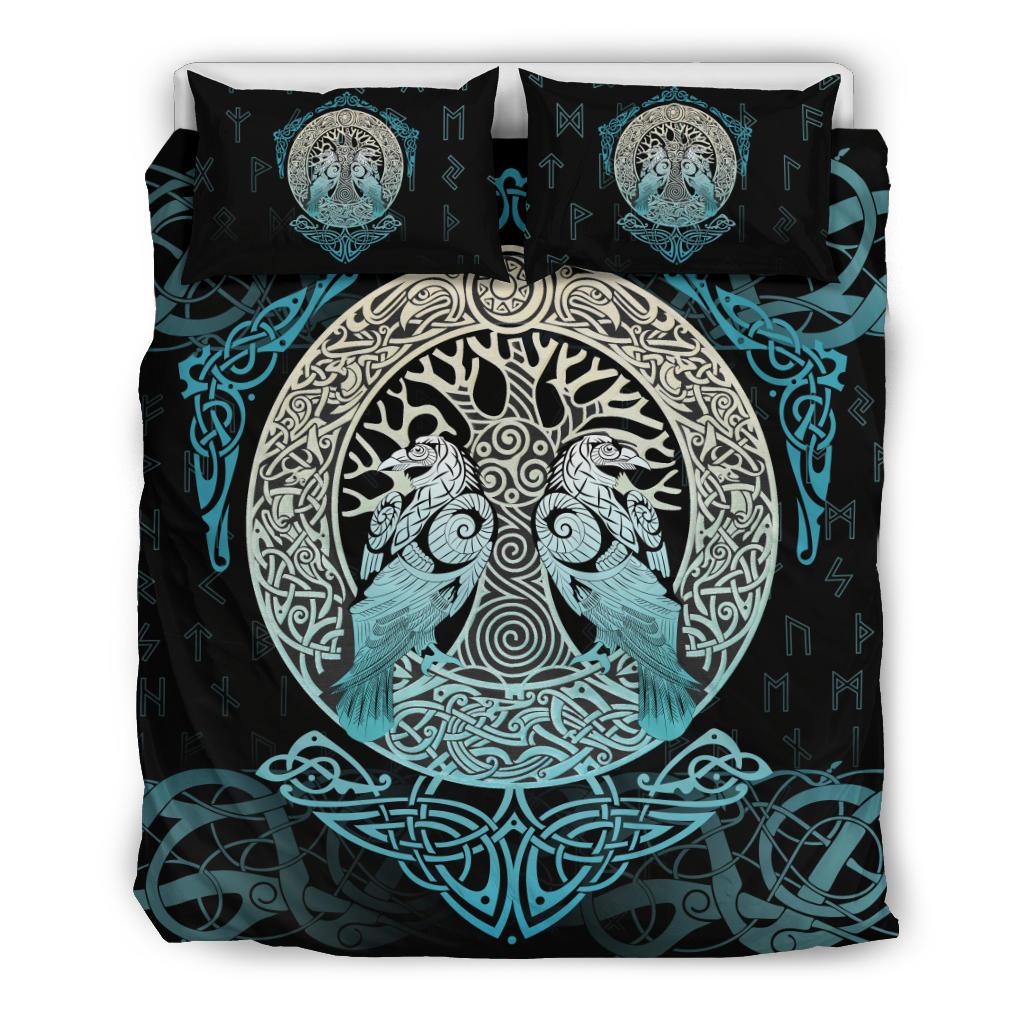 Viking Bedding Set Yggdrasil and Ravens