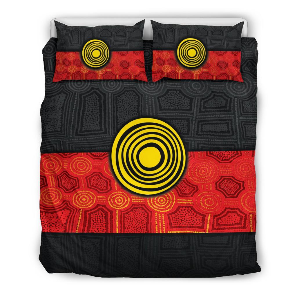 Australia Aboriginal Bedding Set - Aussie Indigenous Flag