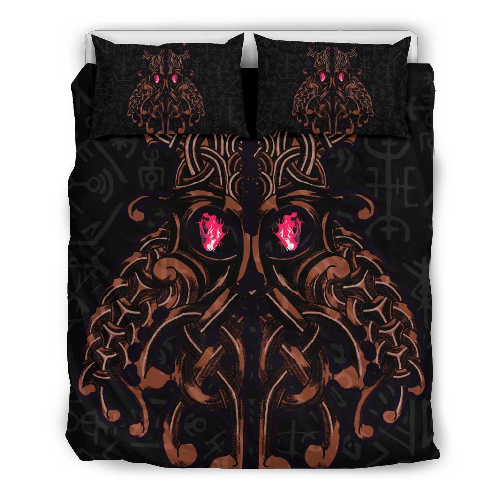 Viking Bedding Set Odin God Furthark Tattoo Special Ver01