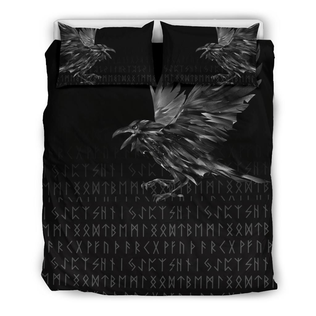 Viking Bedding Set The Raven Of Odin Rune