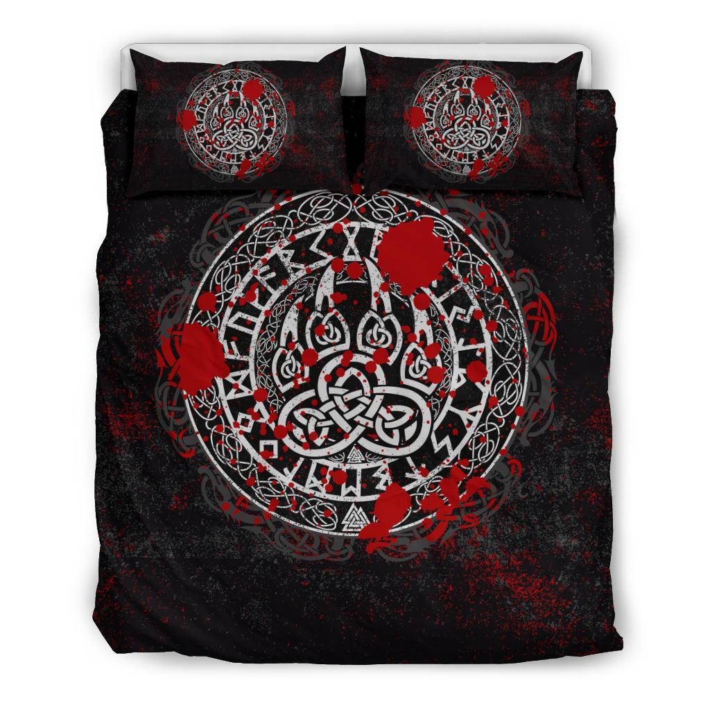 Viking Bedding Set Viking Bear Claws Blood Tattoo