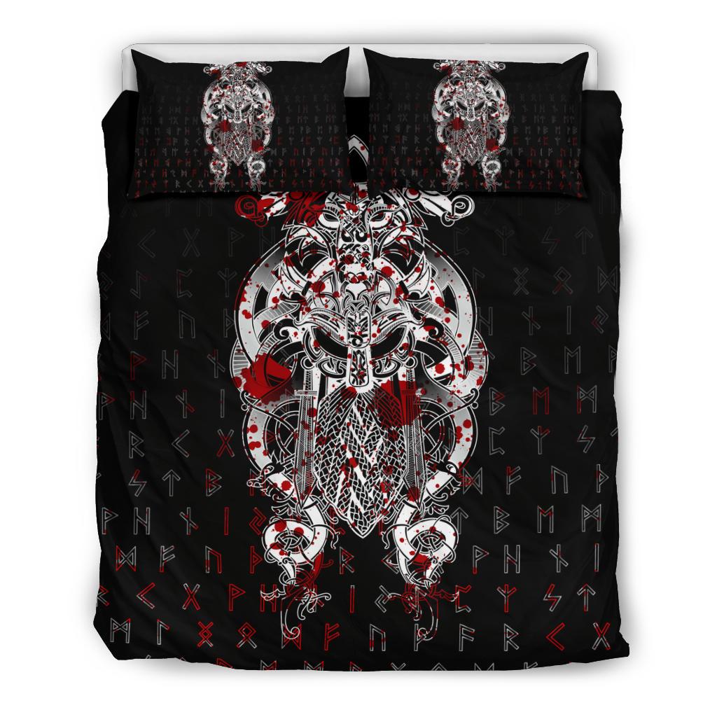 Viking Bedding Set Tyr Tattoo Blood