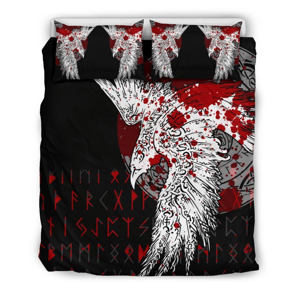 Viking Bedding Set Mystical Raven Tattoo Blood Ver02