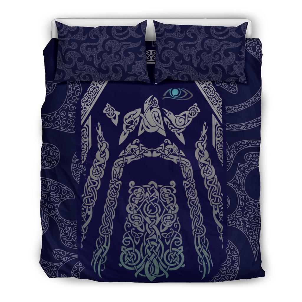 Viking Bedding Set Odin God Tattoo