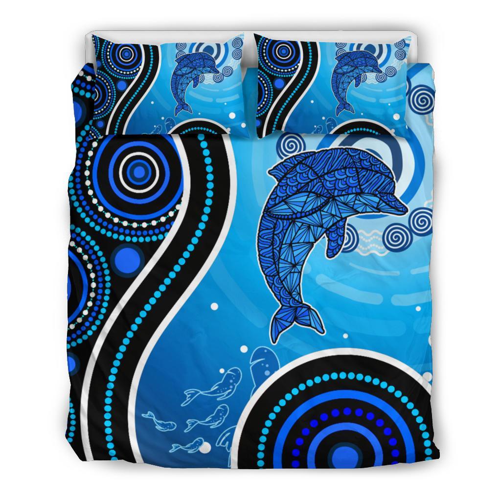 Aboriginal Bedding Set - Dolphin And Aboriginal Dot Patterns