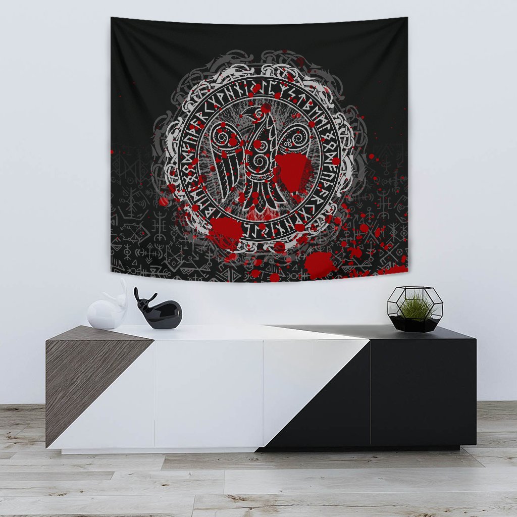 Viking Tapestry Raven Celtic Tattoo Blood