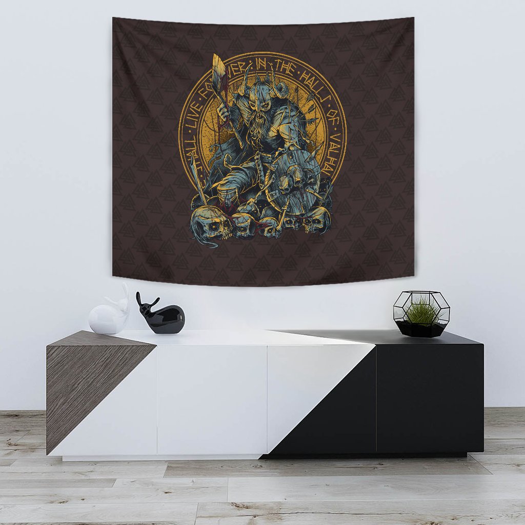 Viking Tapestry Warrior Viking Tapestry Shield Skull