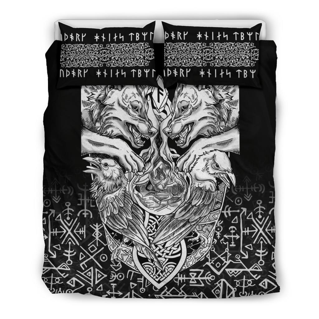 Viking Bedding Set Wolf And Raven Special