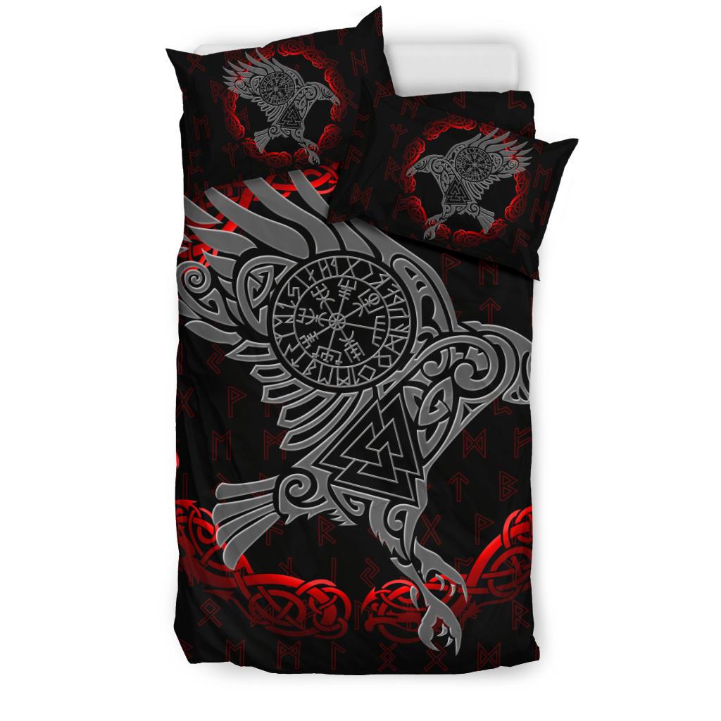 Viking Bedding Set The Raven Of Odin Tattoo Ver01