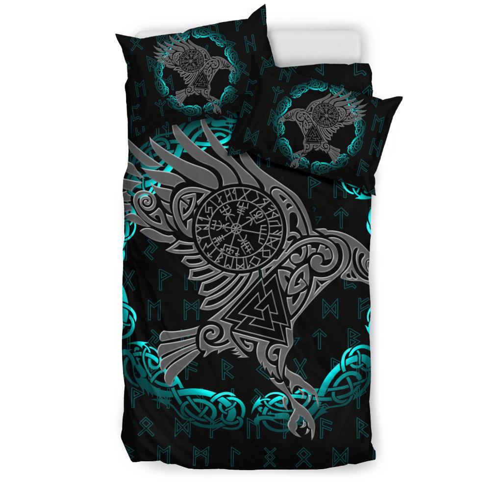 Viking Bedding Set The Raven Of Odin Tattoo Ver02