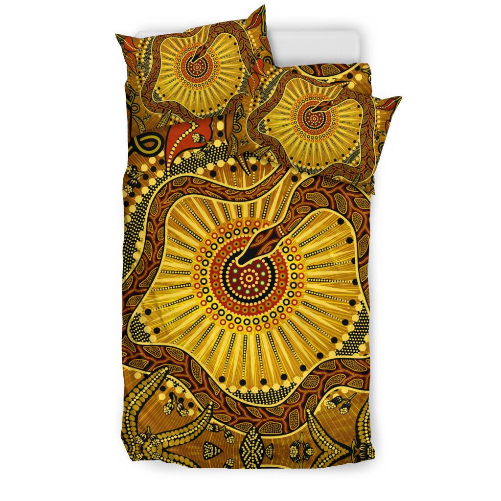 Bedding Set - Australian Aboriginal Snake - Rainbow Serpent