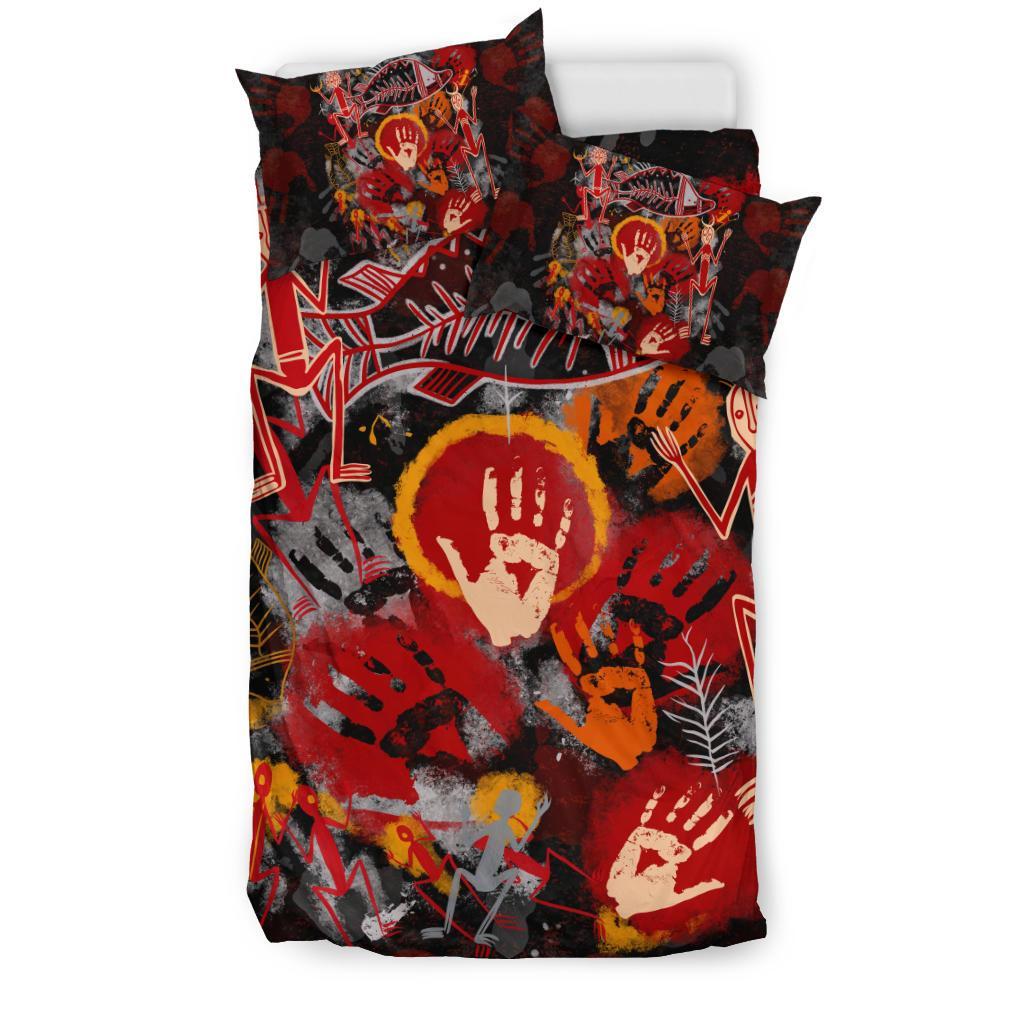 Aboriginal Bedding Set - Indigenous Fish Hand Art
