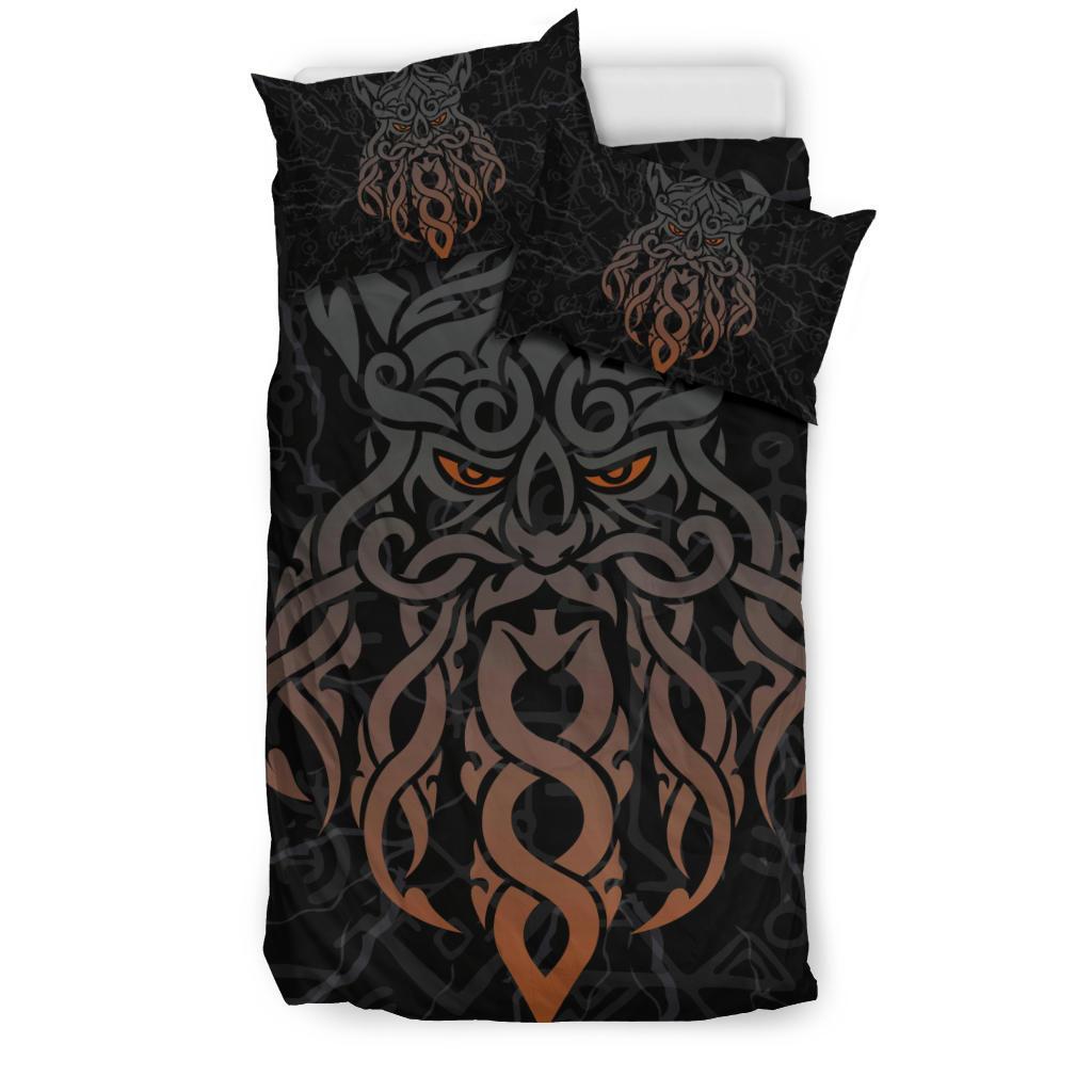 Viking Bedding Set Odin God Furthark Tattoo Special Ver02