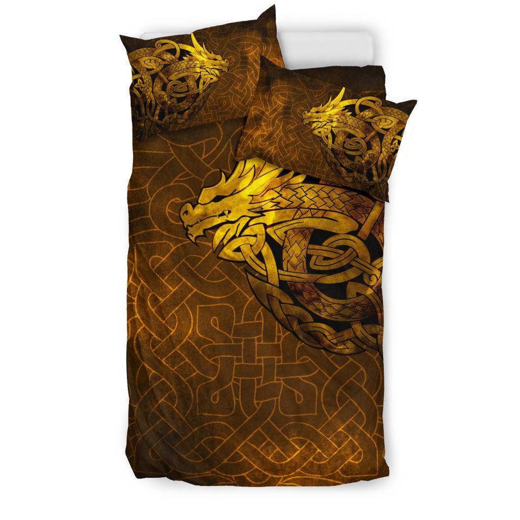 Viking Bedding Set Celtic Dragon Tattoo