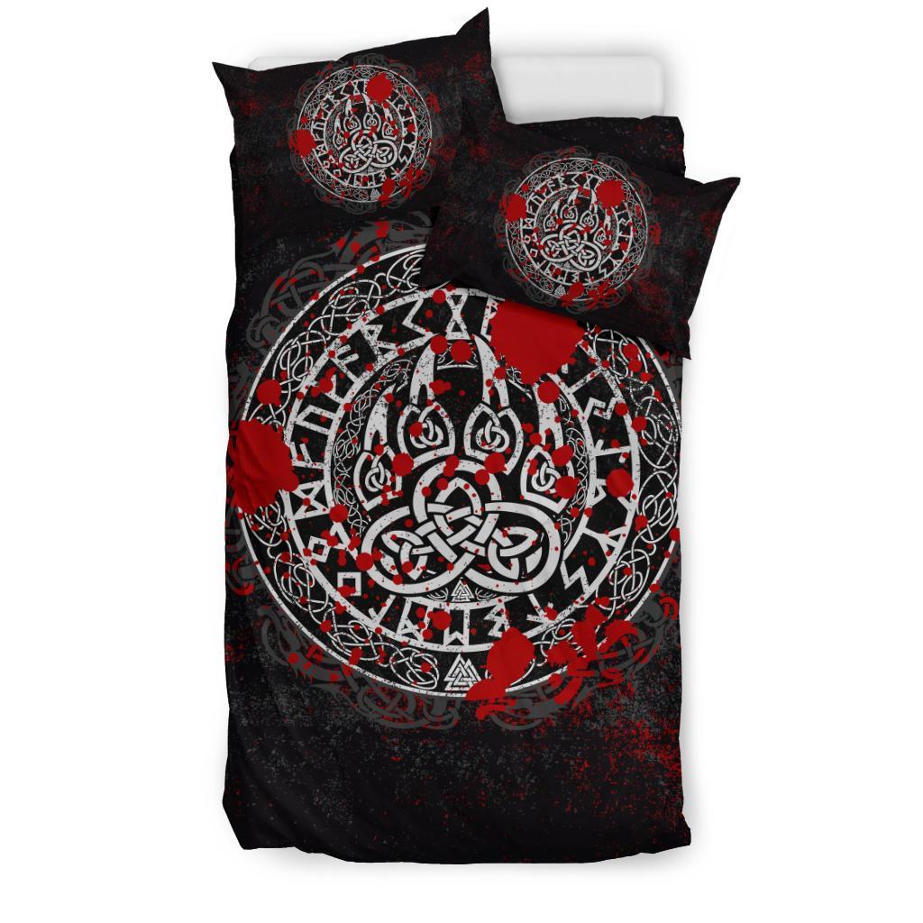 Viking Bedding Set Viking Bear Claws Blood Tattoo