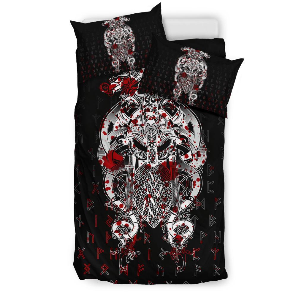 Viking Bedding Set Tyr Tattoo Blood