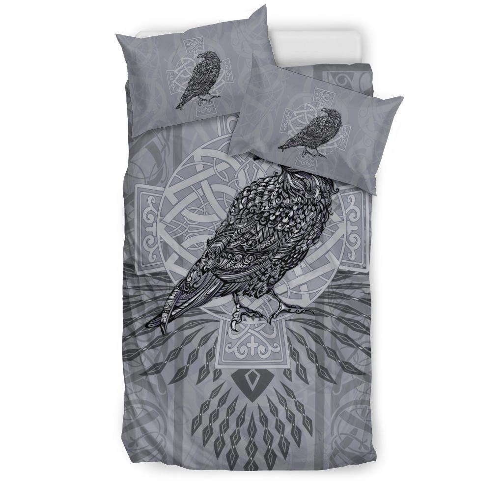 Viking Bedding Set Odin's Celtic Raven Scandinavian Tattoo