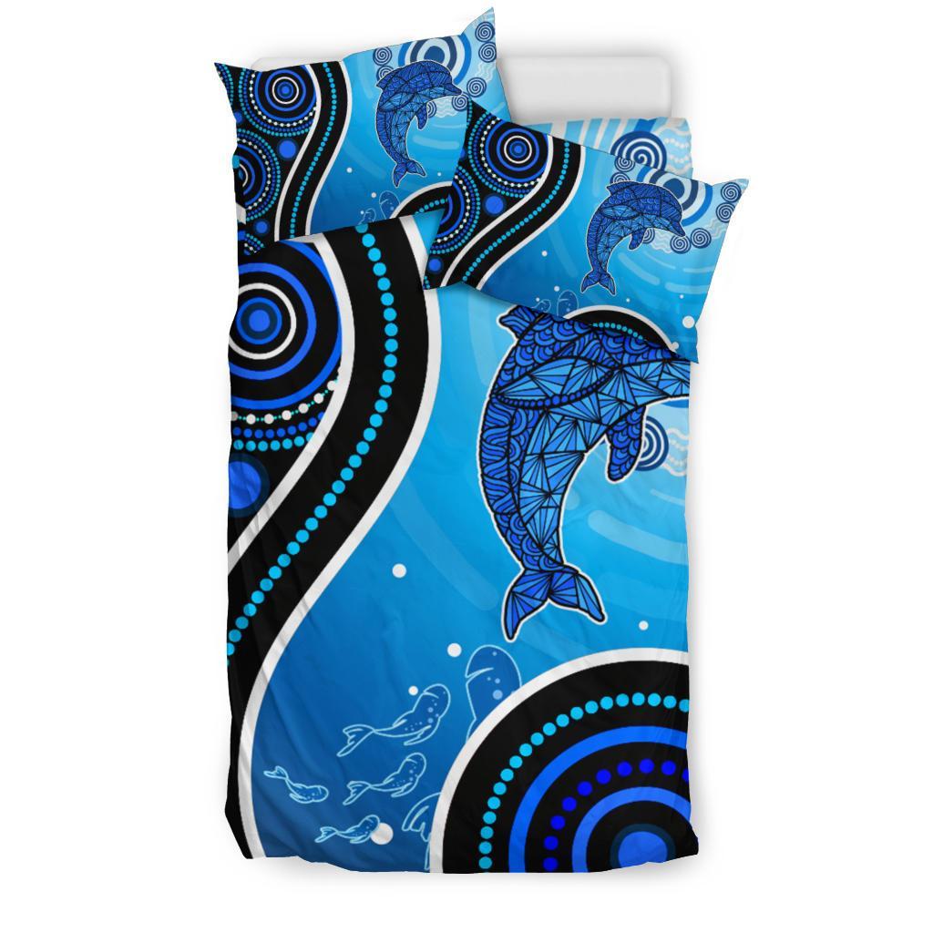 Aboriginal Bedding Set - Dolphin And Aboriginal Dot Patterns