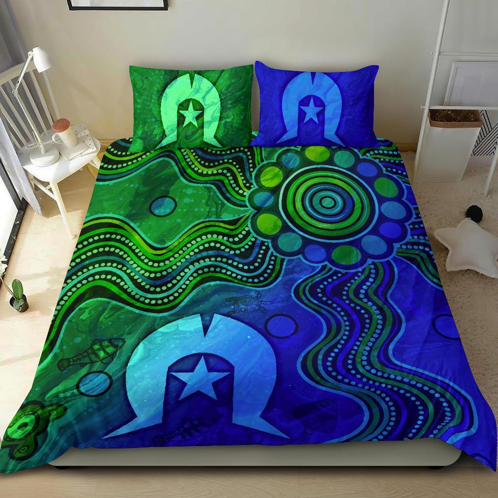 Aboriginal Bedding Set - Torres Strait Islands Flag