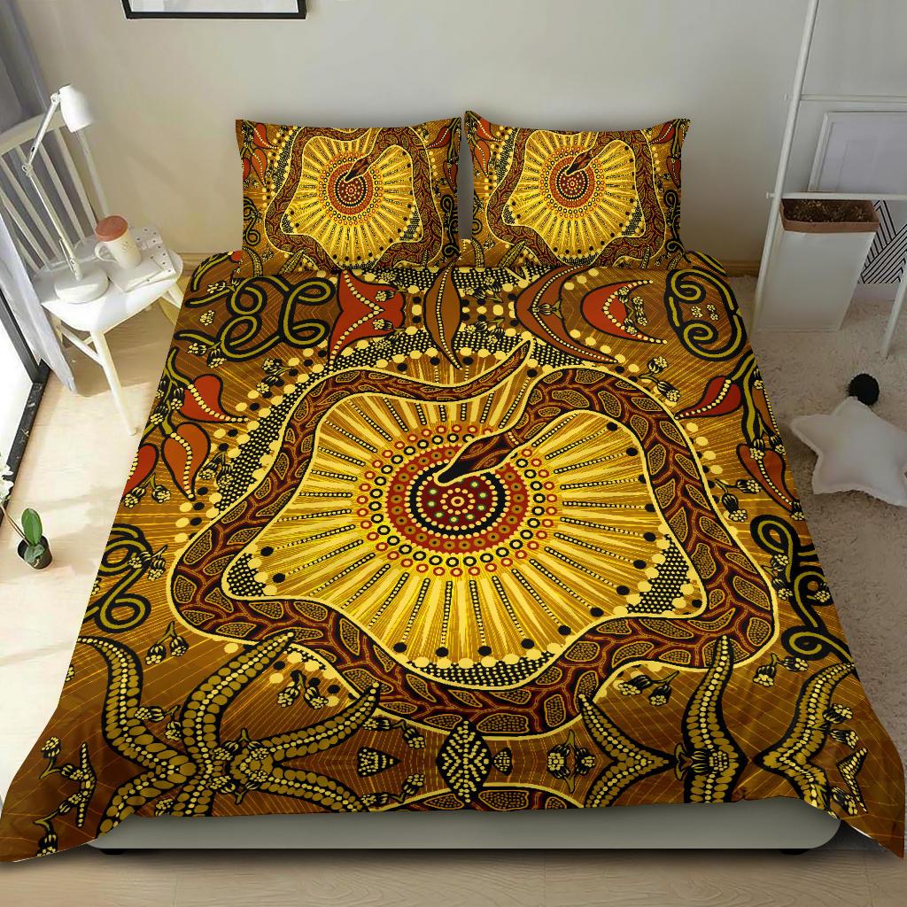 Bedding Set - Australian Aboriginal Snake - Rainbow Serpent