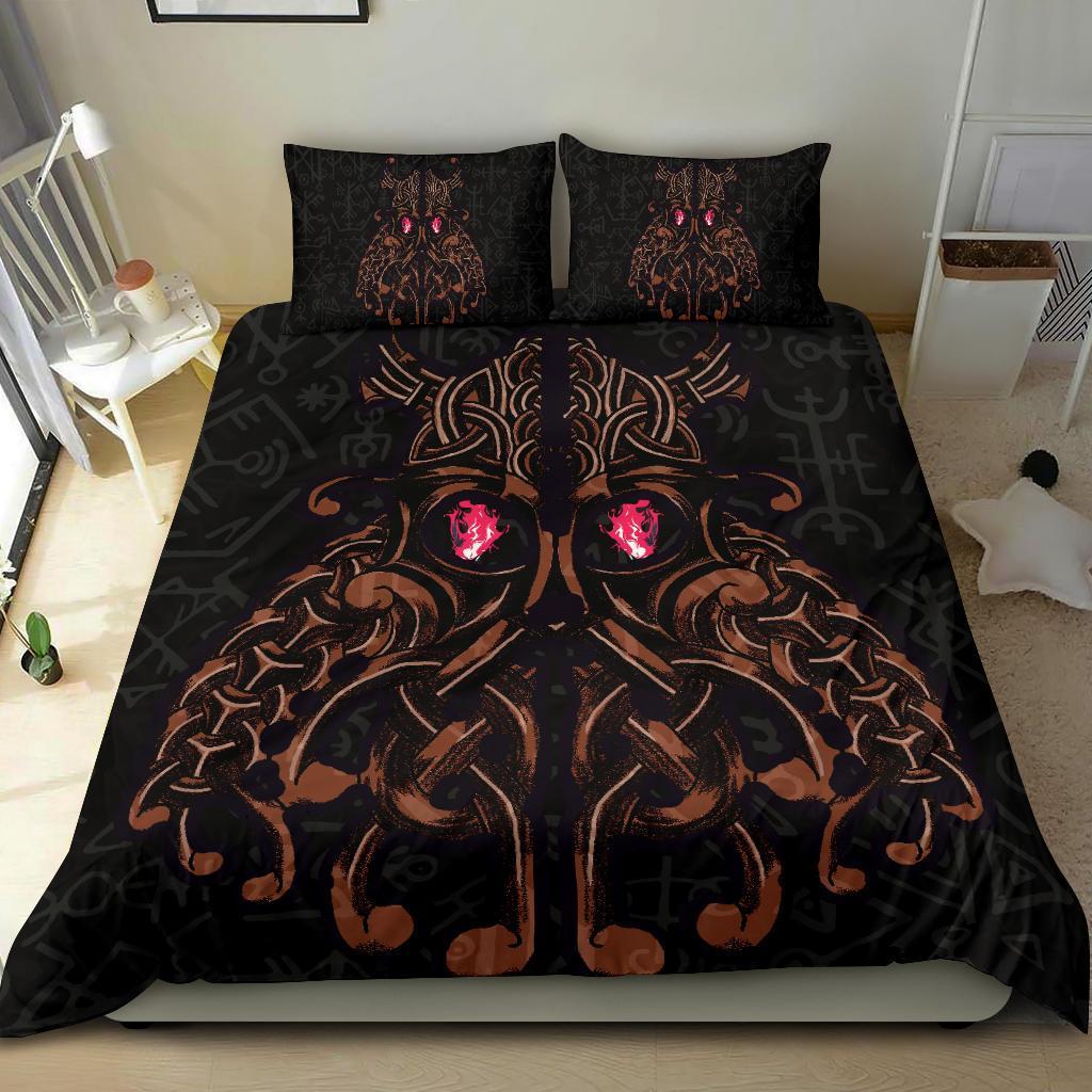 Viking Bedding Set Odin God Furthark Tattoo Special Ver01