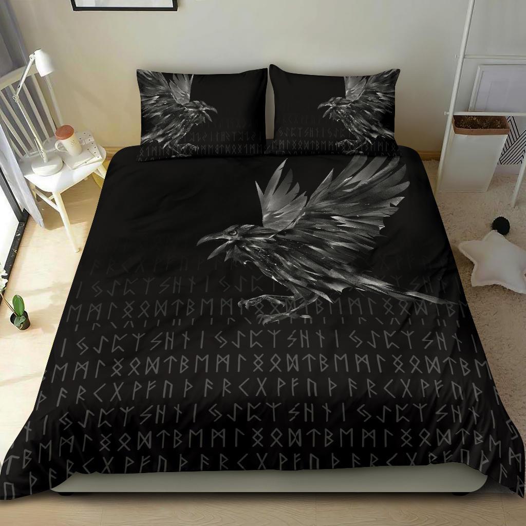 Viking Bedding Set The Raven Of Odin Rune