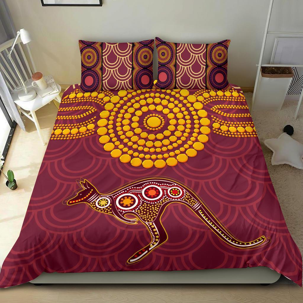 Aboriginal Bedding Set - Aboriginal Kangaroo
