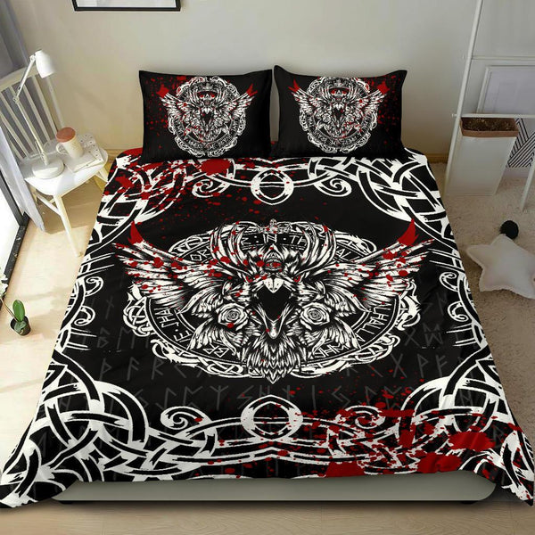 Viking Bedding Set Raven Blood