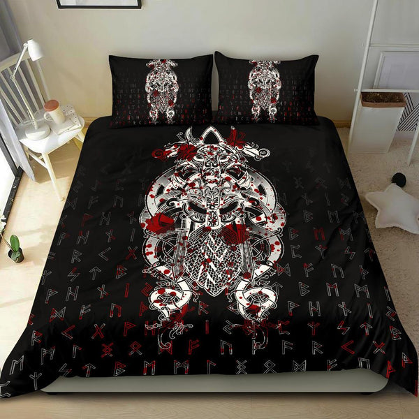 Viking Bedding Set Tyr Tattoo Blood