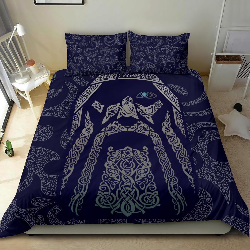 Viking Bedding Set Odin God Tattoo