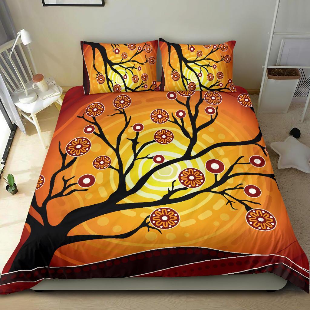 Aboriginal Bedding Set - Tree In Spring Season
