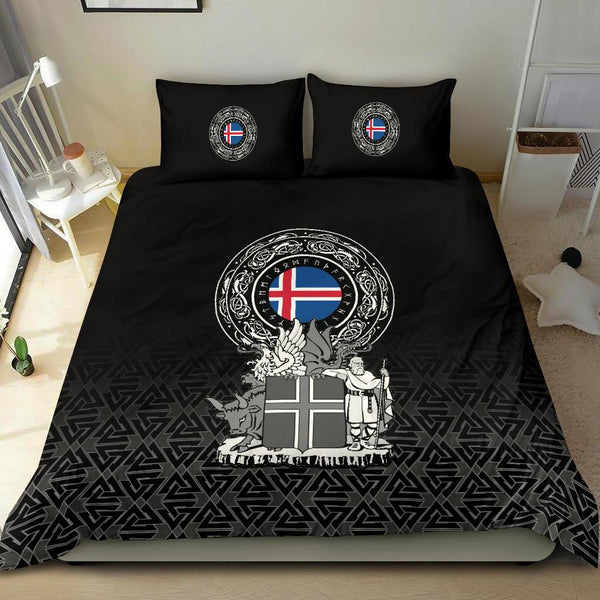 Viking Bedding Set Iceland Coat Of Arms