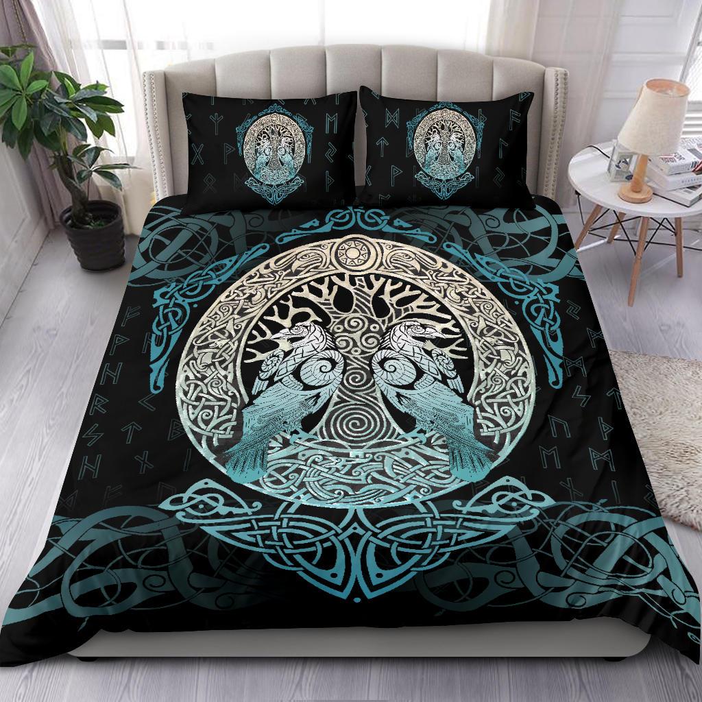 Viking Bedding Set Yggdrasil and Ravens