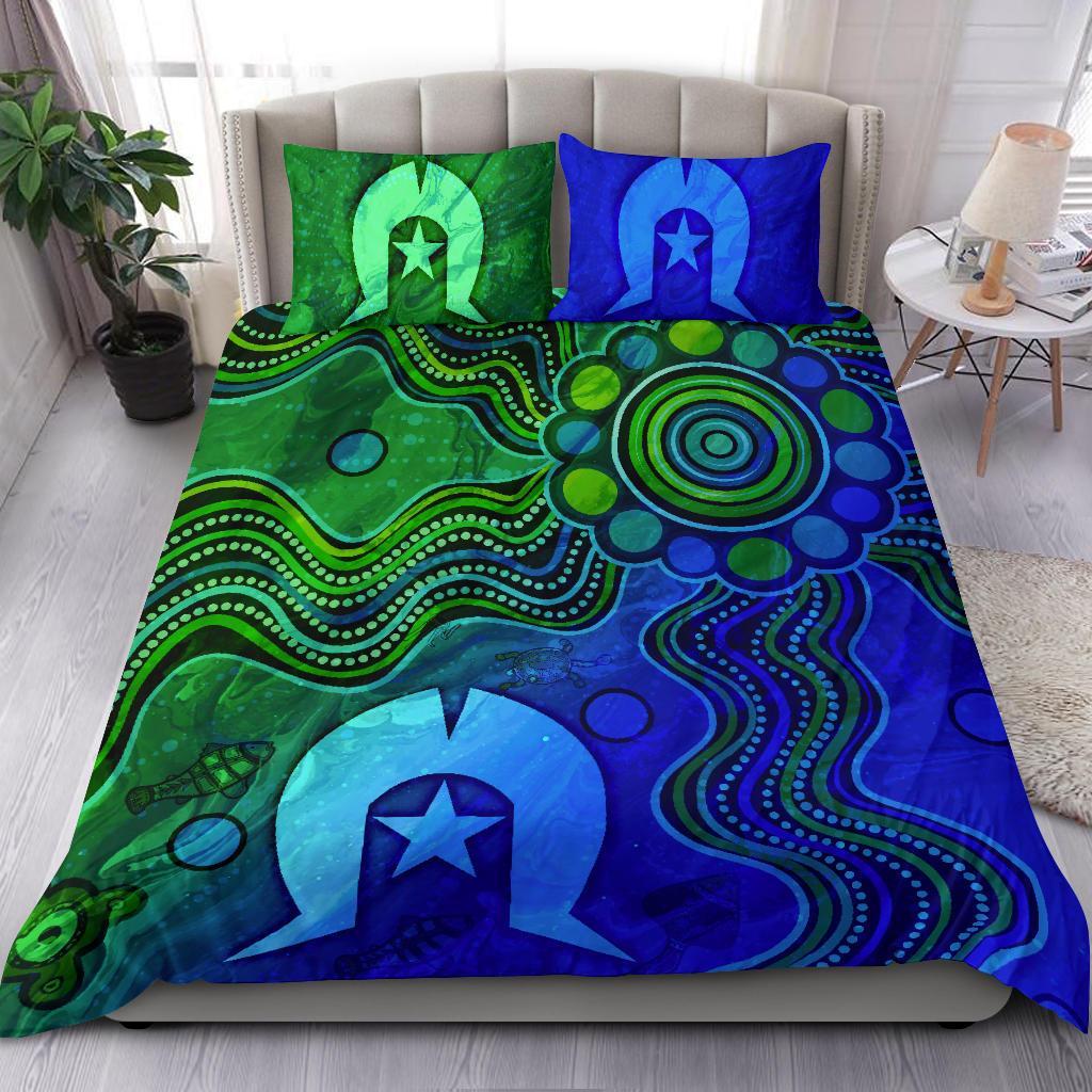 Aboriginal Bedding Set - Torres Strait Islands Flag