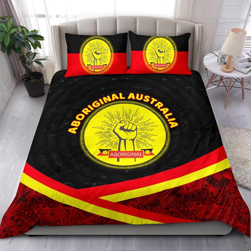 Australia Bedding Set - Aboriginal Flag And Animals Pattern