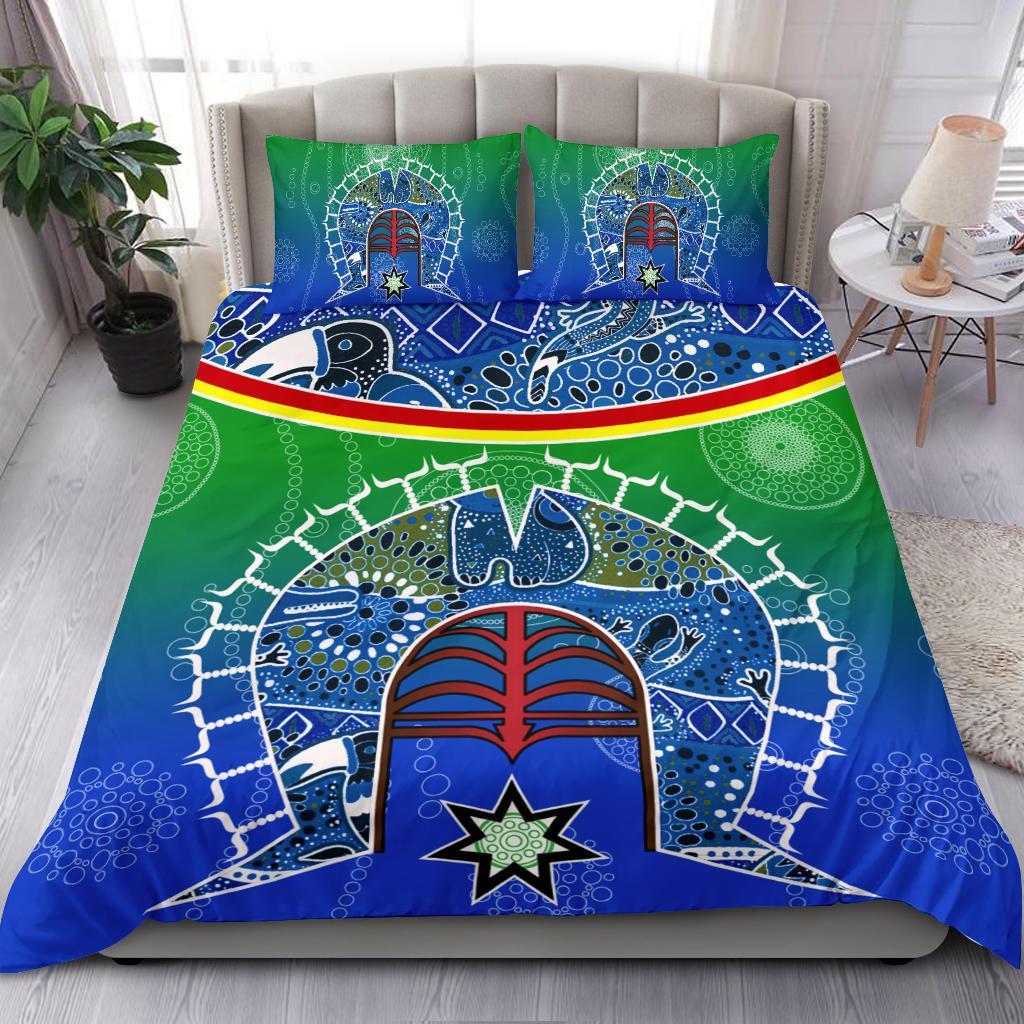 Bedding Set - Torres Strait Symbol With Aboriginal Patterns