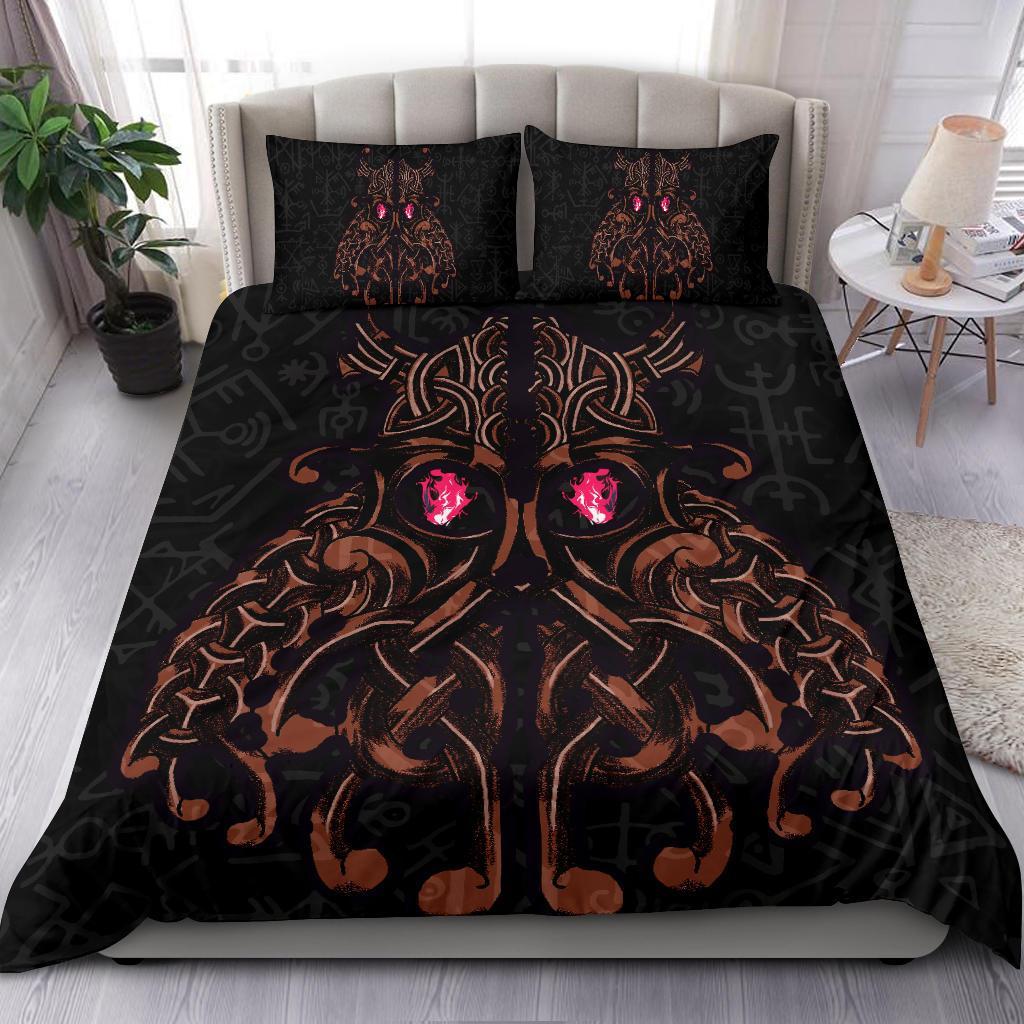 Viking Bedding Set Odin God Furthark Tattoo Special Ver01