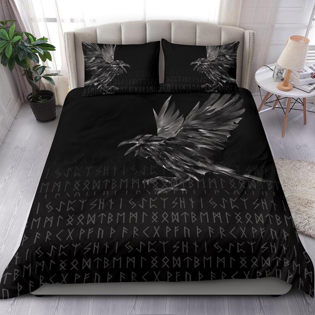 Viking Bedding Set The Raven Of Odin Rune