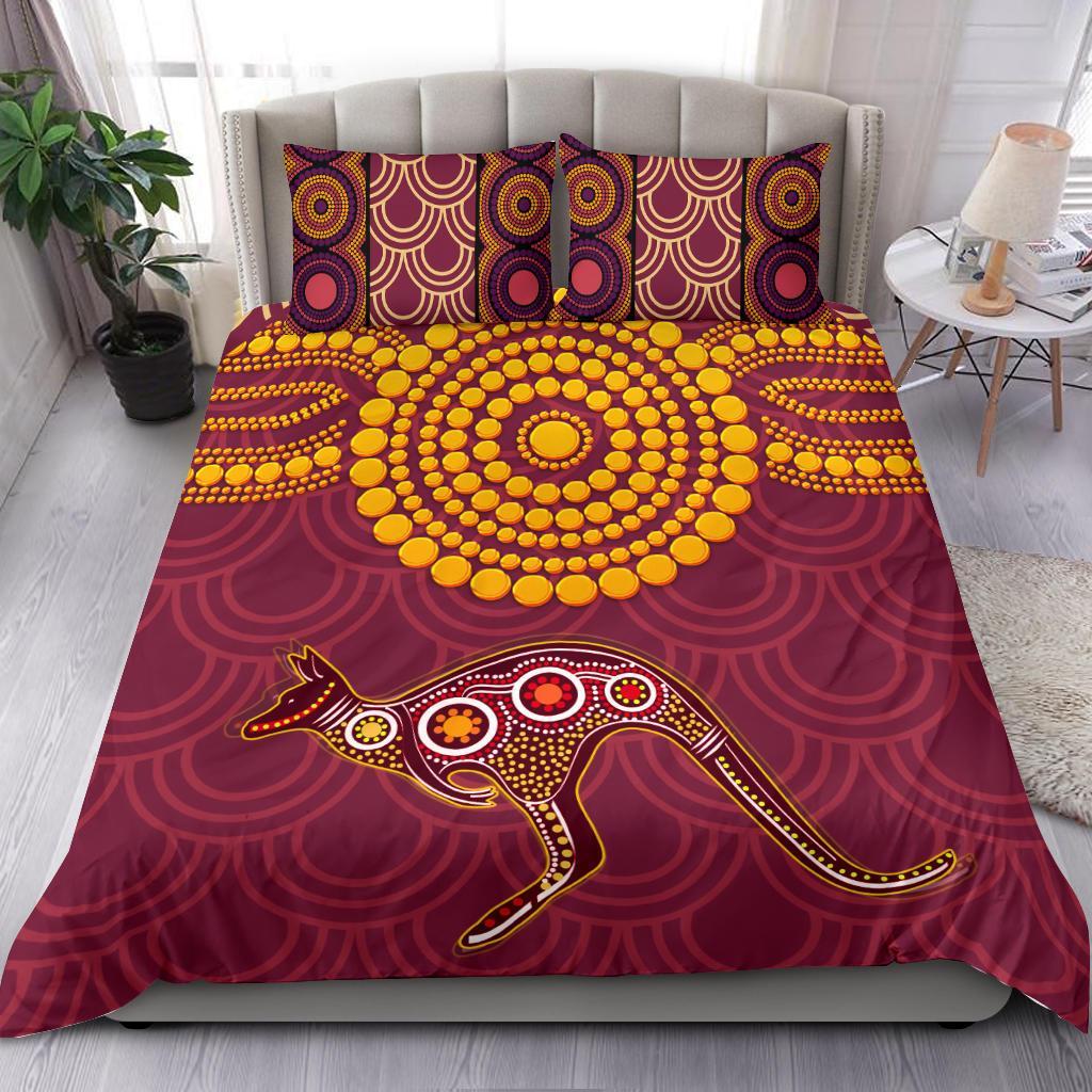 Aboriginal Bedding Set - Aboriginal Kangaroo