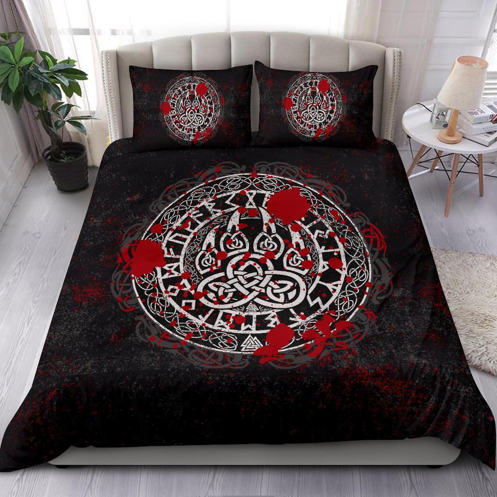 Viking Bedding Set Viking Bear Claws Blood Tattoo