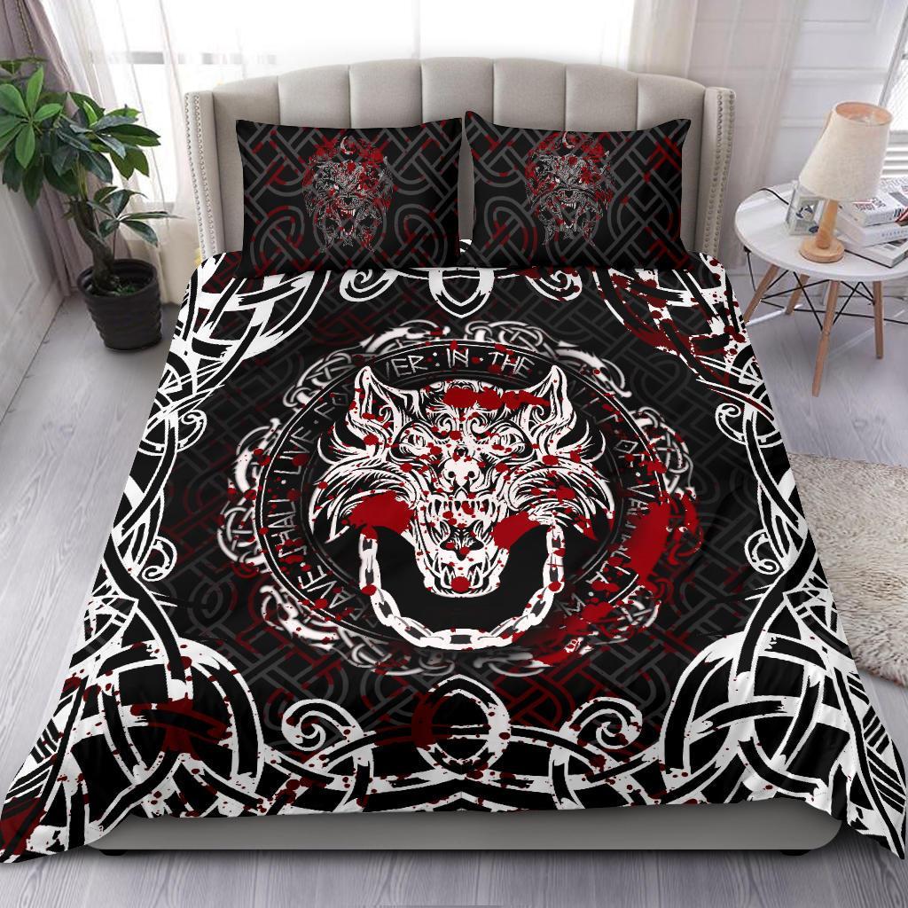 Viking Bedding Set Fenrir Viking Blood 3D