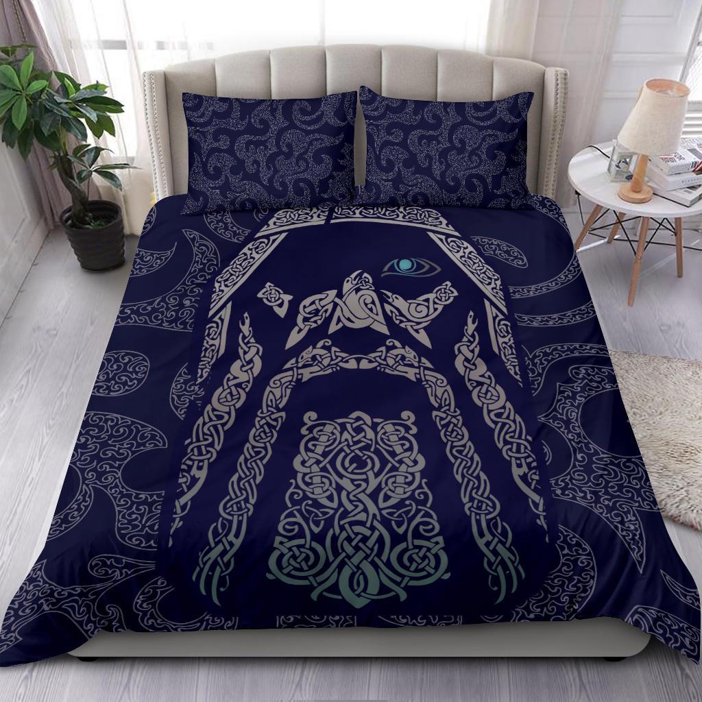 Viking Bedding Set Odin God Tattoo