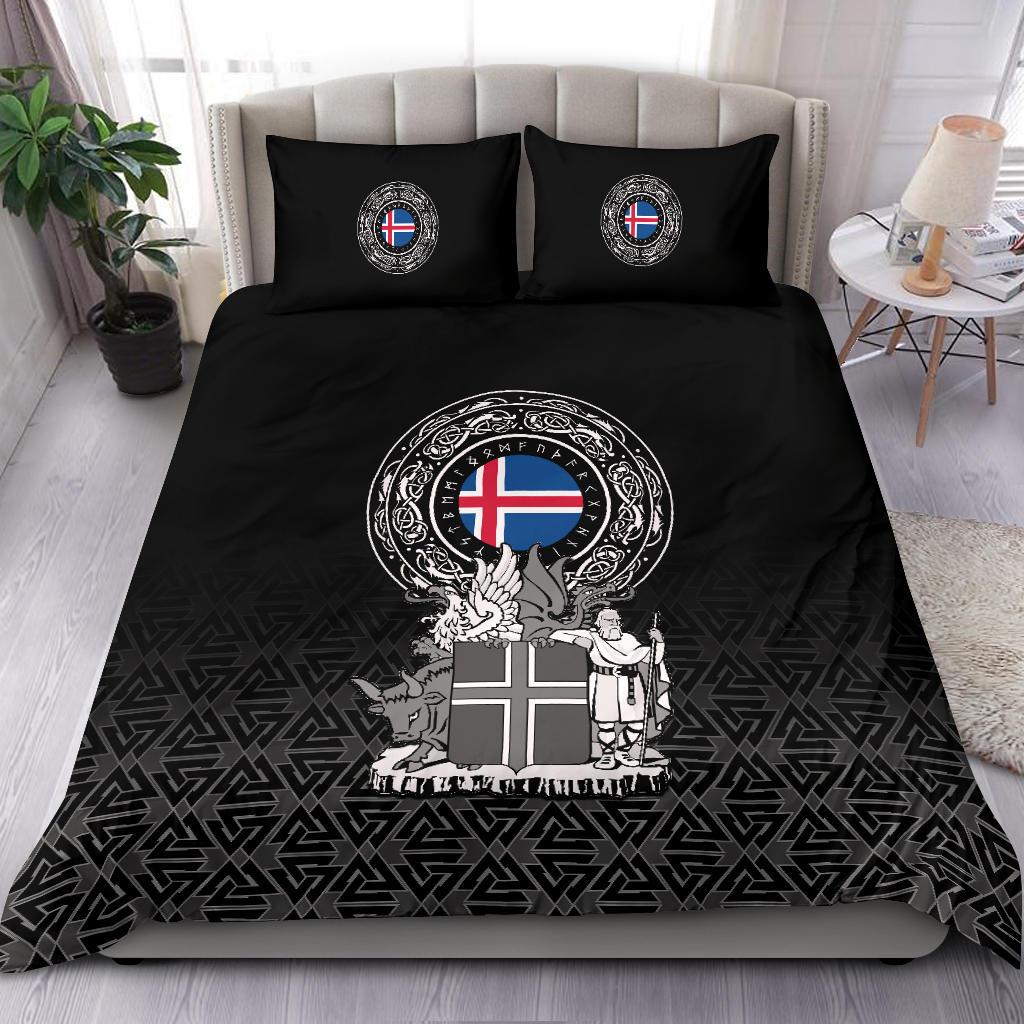 Viking Bedding Set Iceland Coat Of Arms