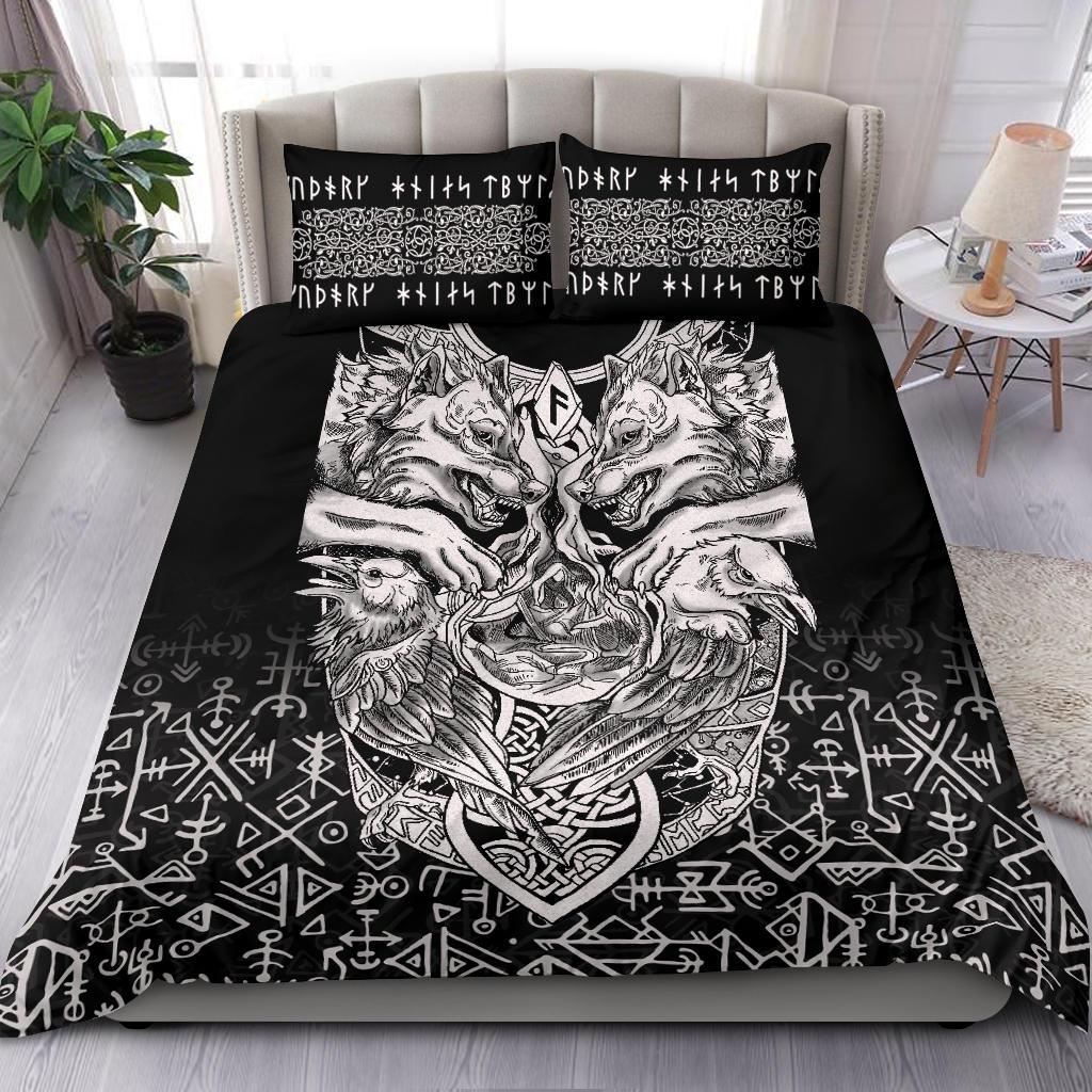 Viking Bedding Set Wolf And Raven Special