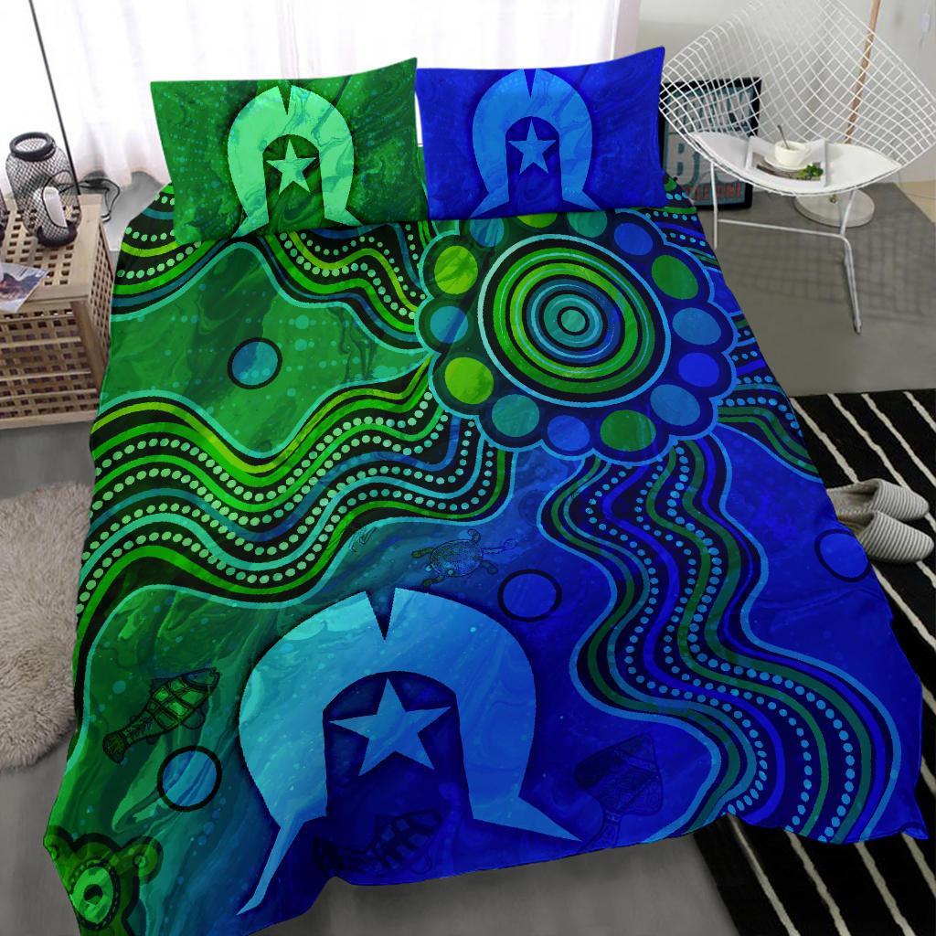 Aboriginal Bedding Set - Torres Strait Islands Flag