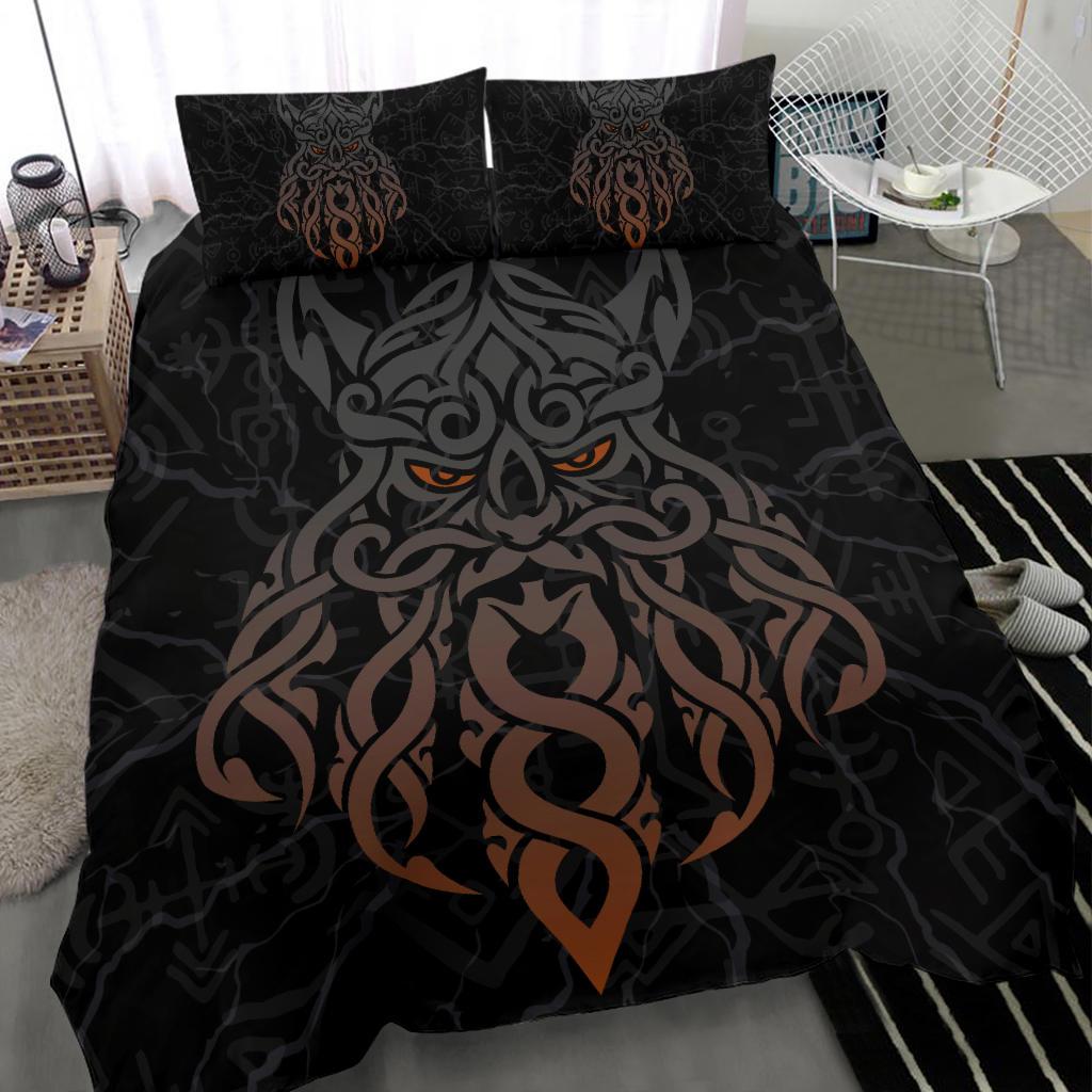 Viking Bedding Set Odin God Furthark Tattoo Special Ver02