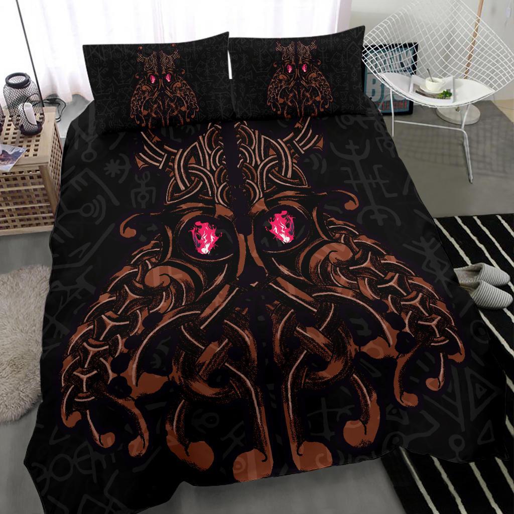 Viking Bedding Set Odin God Furthark Tattoo Special Ver01