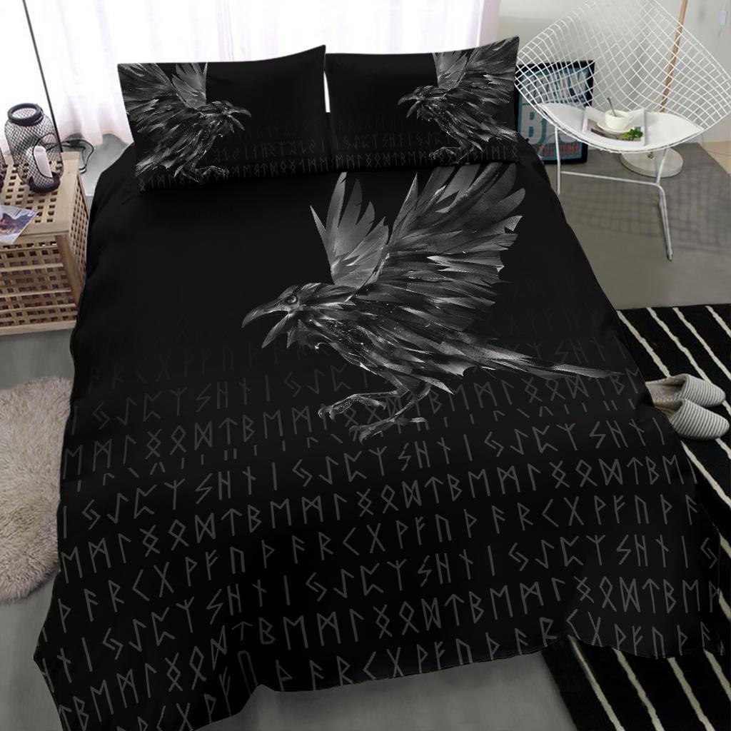 Viking Bedding Set The Raven Of Odin Rune