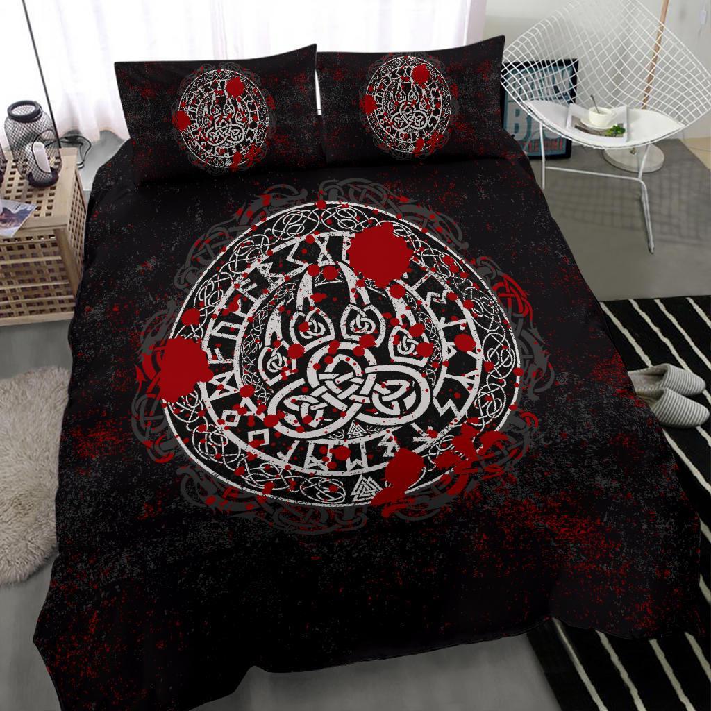 Viking Bedding Set Viking Bear Claws Blood Tattoo